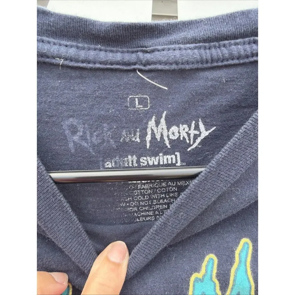 Rick And Morty T Shirt‎ Men Large Navy Blue